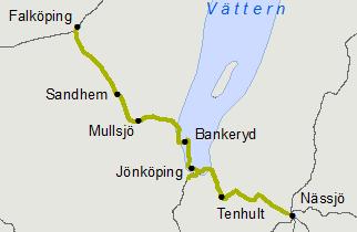 Jönköpingsbanan Risk Falköping Bankeryd, 60 km. Risk för varaktig hastighetsnedsättning till 130 km/h pga dåliga räler.