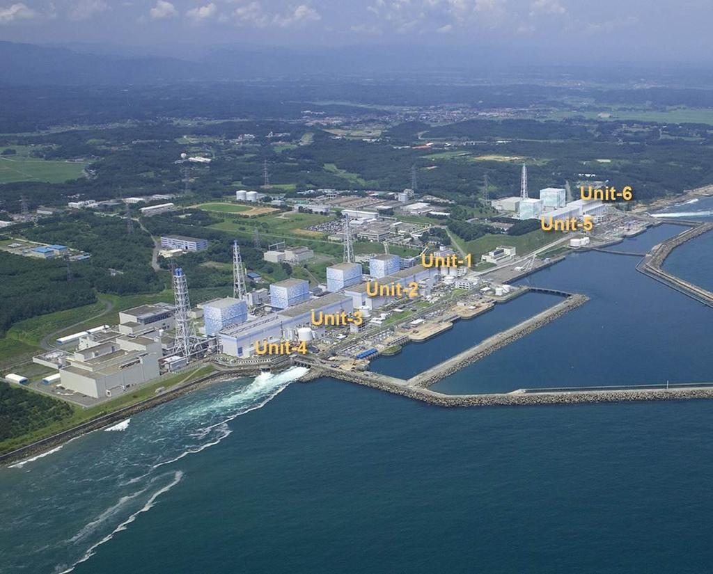 Fukushima Dai-ichi Reaktor 1, 2 och 3 i normal drift.