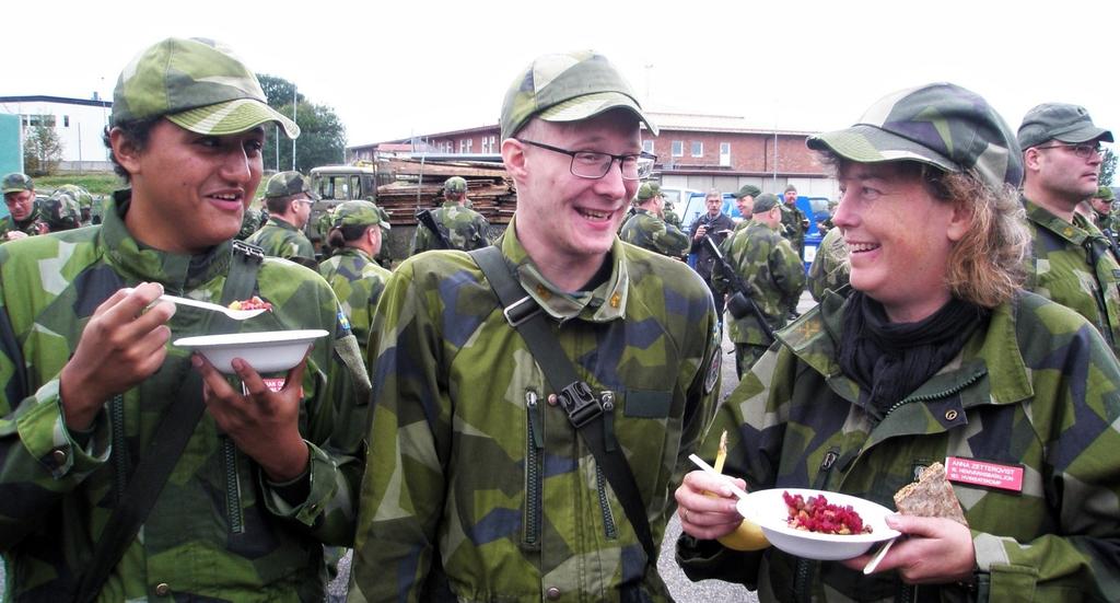 Det blev därför många glada igenkännanden för kamratföreningens medlemmar när de på helikopterplattan sammanstrålade med sina forna