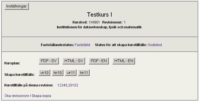 Revision av kursplan Är det ändringar i t.ex.