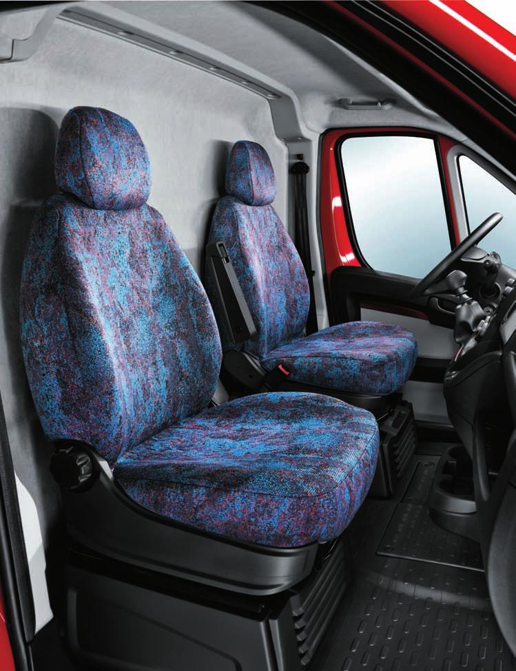 INTERIÖR FORMSYDDA STOLSÖVERDRAG Ducato Combi med 8 säten. DIS.