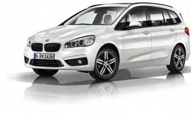 BMW 2-SERIE ACTIVE TOURER Måtten gäller för modellseriens basmodell (mm). Utrustningen kan påverka måtten.
