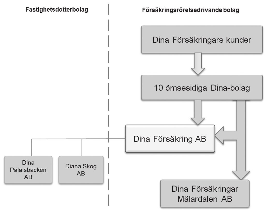 A. Verksamhet och resultat A.1 Verksamhet Dina AB är ett försäkringsaktiebolag med koncession för att bedriva verksamhet i hela Sverige.