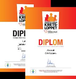 DIPLOM Du kan beställa Kretsloppets diplom för 2017 vid anmälan. Pris 50 kr. Diplomet skickas till din postadress veckan efter loppet.