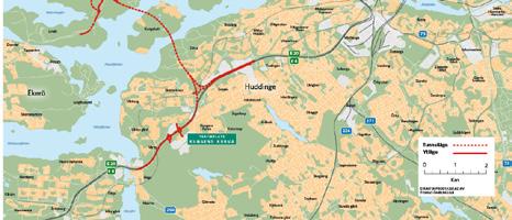Gång- och cykeltrafiken får ett större utrymme och de fysiska och infrastrukturella barriärer som finns i området överbryggas i stor utsträckning.