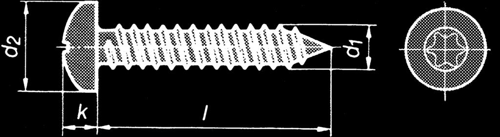 Gängpressande sextandshålskruv med rundat huvud RTS Material/ytbehandling A4 (s. 9) 8 Monteringsvägledning för plåtskruv ST-gängade skruvar förekommer normalt i materialen A och A4.