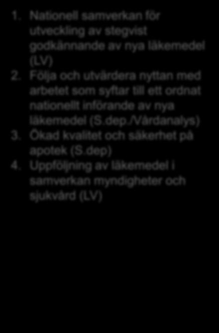 Följa och utvärdera nyttan med arbetet som syftar till ett ordnat nationellt införande av