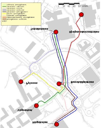 Metod och Genomförande Studieplan Figur 1 Demonstrationsområde Framtidsdalen Kartan nedan visar referensstråket i centrum mellan Borlänge Resecentrum och Stationsgatan, en större