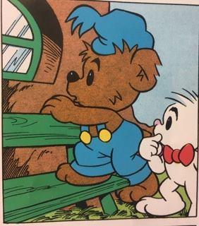 Figur 2 (Bamsebibliotek volym 28 år 1986, serietidning 7, sidan 9, narrativ nummer 4) Vid vissa tillfällen har vi valt bort processer på grund av deras irrelevans för undersökningen.