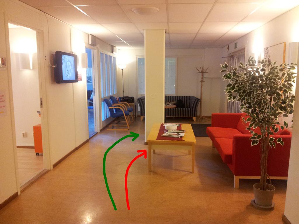 Under notationen som genomfördes syntes det hur rummet påverkade ungdomarnas rörelser.
