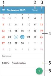 Kalender och alarmklocka Kalender Använd Kalender för att planera ditt tidsschema.