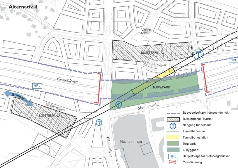 7(13) Strategisk utveckling TJÄNSTEUTLÅTANDE 2016-03-24 Ärende/Dok. id. TN 2015-0992 Infosäk. klass K1 (Öppen) Figur 5 Exempel på en sektion med busskörfält och hållplatser.