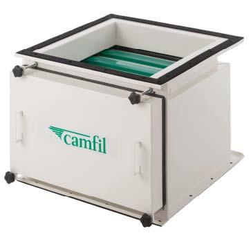 Filterhus & ramar Säkerhetsskåp CamSafe 2 Flexibelt modulsystem Täthetsprovad vid 6000 Pa, klass 3 enligt ISO10648-2 Säker filterinspänning med patenterat positioneringssytem Säkert och enkelt