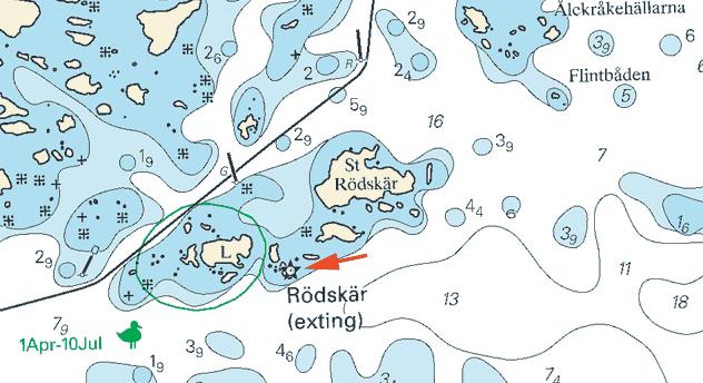 Ändra Rödskär Q WRG (occas) till Rödskär (exting) 57-18,39N 16-35,43E ALL C7290 Bsp Sydostkusten 6241 Sweden. Central Baltic. NE of Oskarshamn. Rödskär. Light withdrawn.