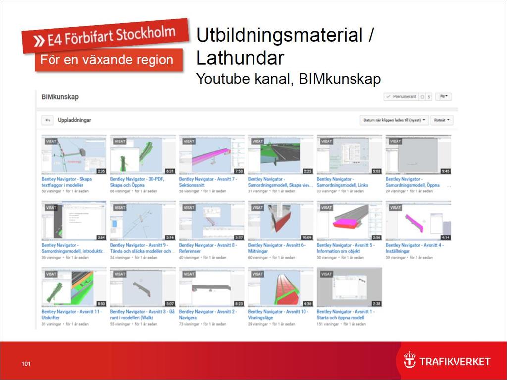 channel för utbildning i-models gällande