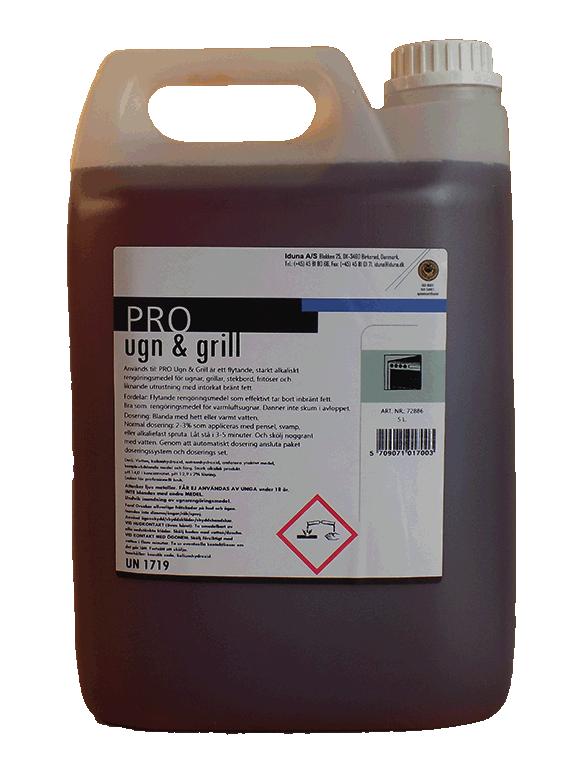 ph: 14 Dosering: 1-5% 5 L/72886 (2x5 L) Ugn & grill gel RO handhygien För rengöring av