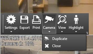 VIRTUELLA KAMEROR Du kan enkelt duplicera en befintlig kameravy för en kamera och skapa en virtuell kamera genom att välja "Kamera"-> "Duplicera".