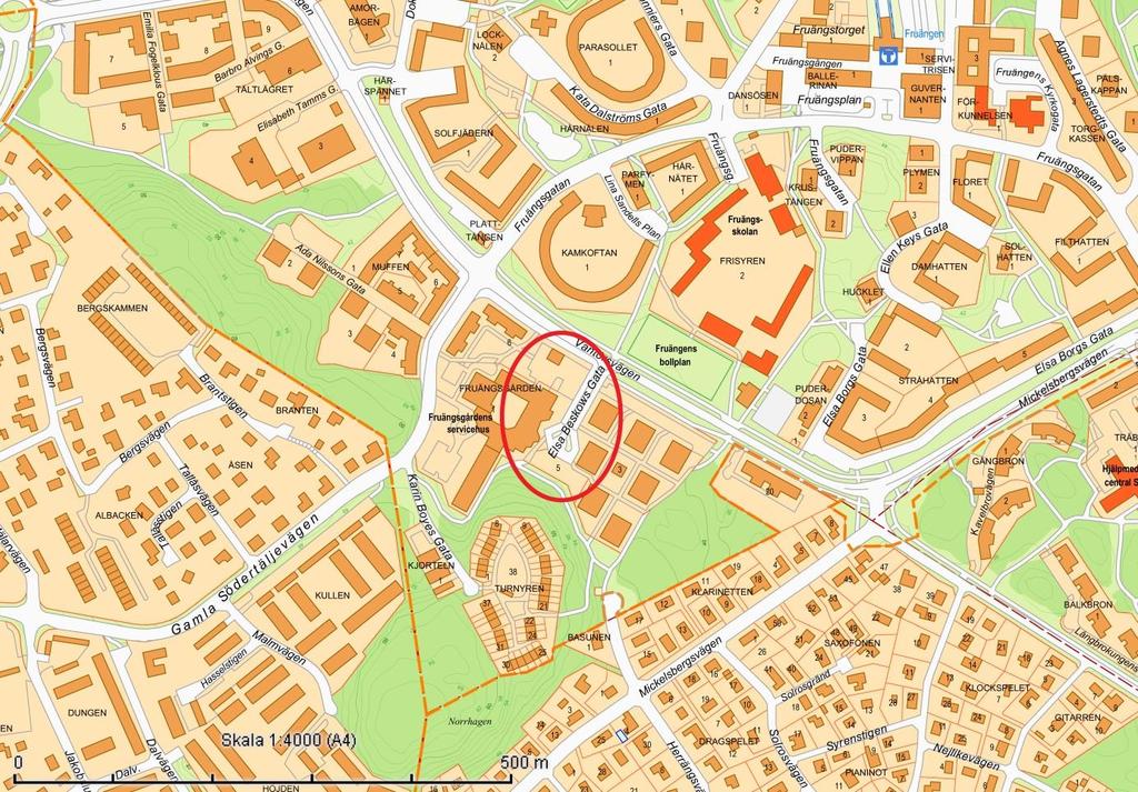 Stadsbyggnadskontoret Samrådshandling Plan Västra Söderort Amanda Gordon 2017-05-05 Telefon 08-508 273 23 Sida 1 (33) Planbeskrivning Detaljplan för Fruängsgården 5 m.