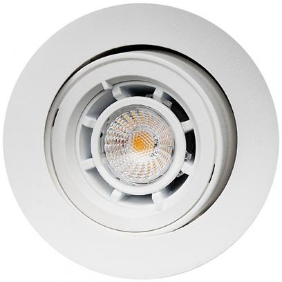 EL Downlights LED, SG-armaturen SG-Armaturen Downlight Jupiter Soft, SG-armaturen Infälld downlight 230V IP23 KL.II. Vippbar 30 grader. Levereras inklusive ljuskälla.