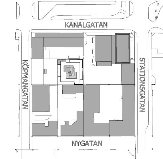 1 INLEDNING I kv Höder planeras för ett bostadshus i 10 våningar på gård och ett hus i fyra våningar längs Köpmangatan.