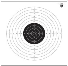 Månadstävling Vapengrupp A, B, C Provserier, 6 serier Precisionsskytte, 6 serier tillämpningsserier a 6 skott på C30 Precisionsskytte Stående fritt, utan stödhand. I skjuthall 25 meter.