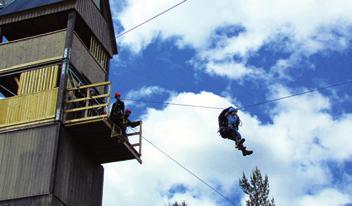 5 TIPS - en aktiv semester Foto: Ronny Blomdahl Zipline Yippikayey! Släng dig ut i det okända och njut av farten och utsikten!