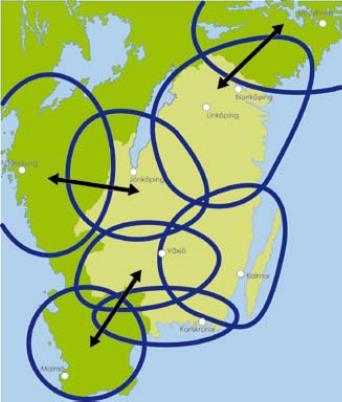 Tillväxtmotorer och regionala kärnor i Kalmar län Tillväxtmotorer och regionala kärnor 23 pekas återkommande ut som viktiga draglok för en region.