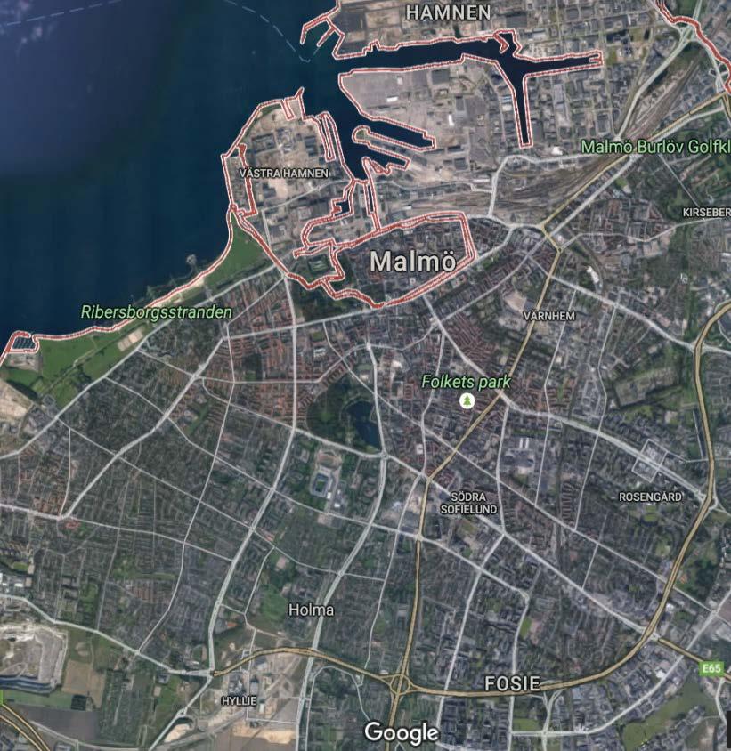 2 Studieområde och metod 2.1 Studieområde Studien genomfördes i tre stadsdelar i Malmö: Västra hamnen, Augustenborg och Hyllie.