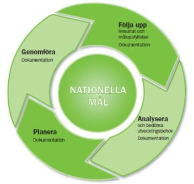 Det systematiska kvalitetsarbetets kretslopp för utveckling av undervisning och lärande! Skolförbättringsstrategier individual monitoring cycle och team monitoring and training cycle (US, s. 225).