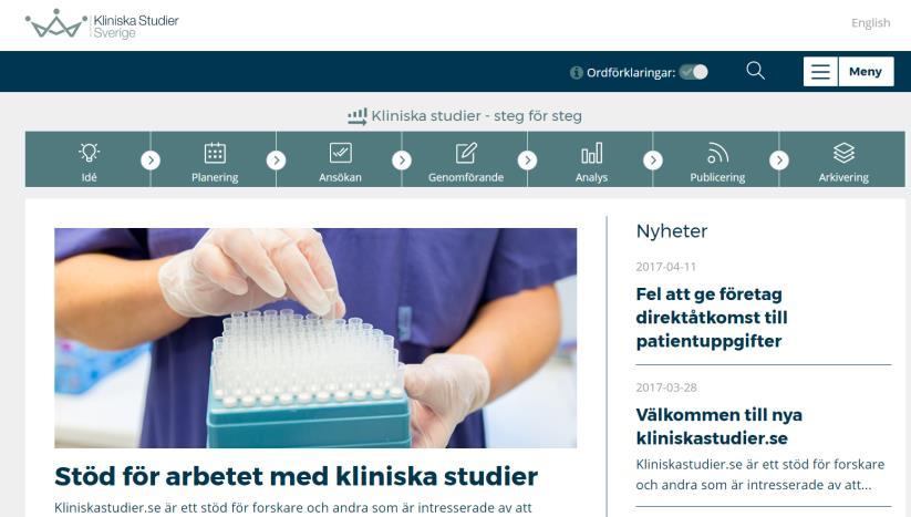 Nationella utvecklingssatsningar De utvecklingssatsningar som drivs inom ramen för Kliniska Studier Sverige syftar till att hitta lösningar på gemensamma nationella utmaningar.