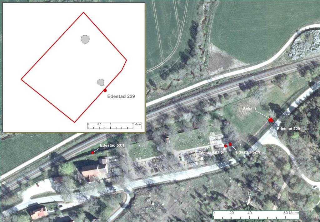 Inledning och bakgrund I slutet av mars 2016 genomförde Blekinge museum en förundersökning av fornlämningen RAÄ Edestad 229 på uppdrag av Länsstyrelsen.