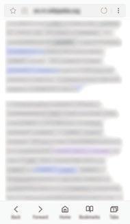 Program Internet Inledning Sök efter information på internet och bokmärk dina favoritwebbsidor för att enkelt komma åt dem. Webbsökning på webbsidor 1 På programskärmen trycker du lätt på Internet.