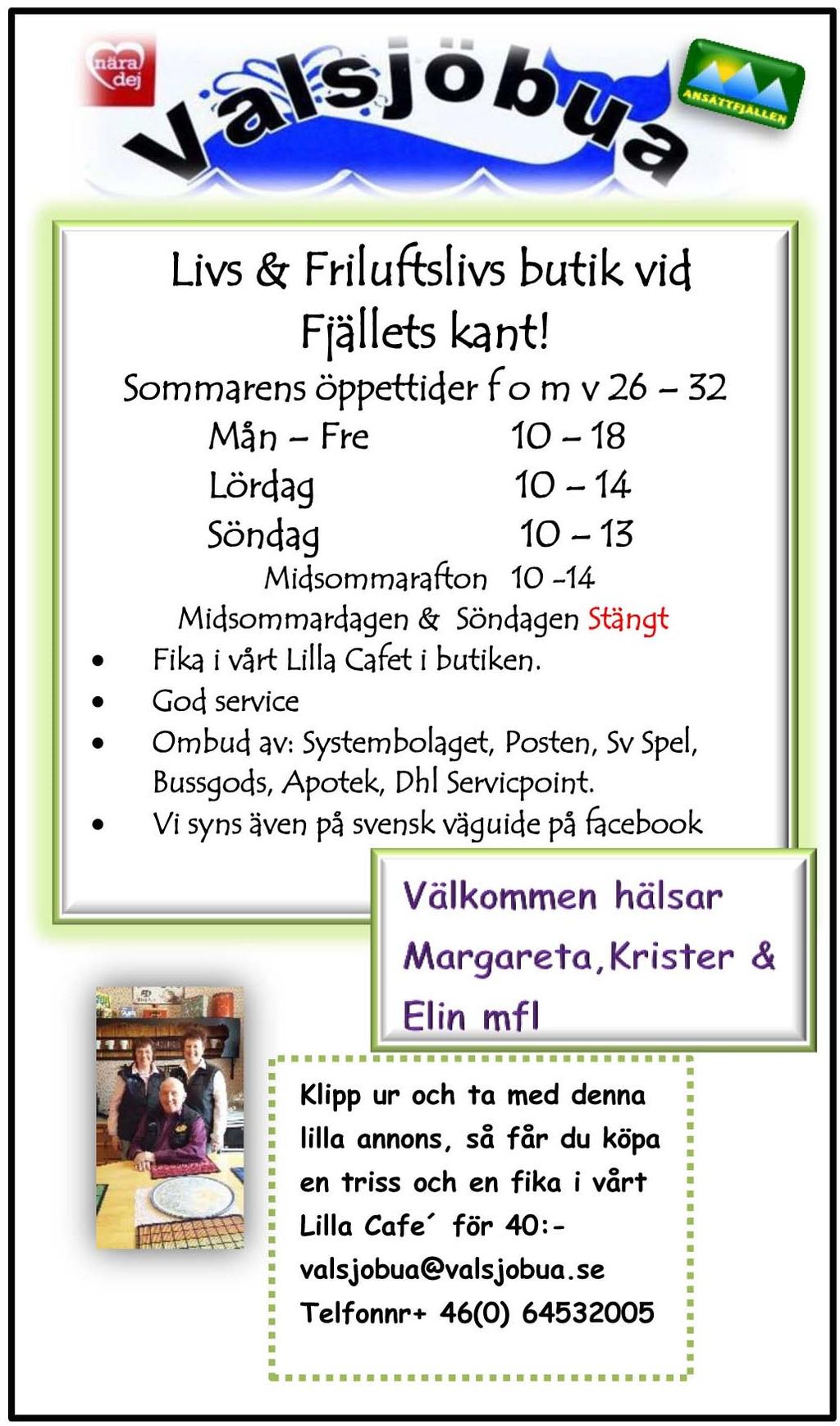VÄLKOMMEN!