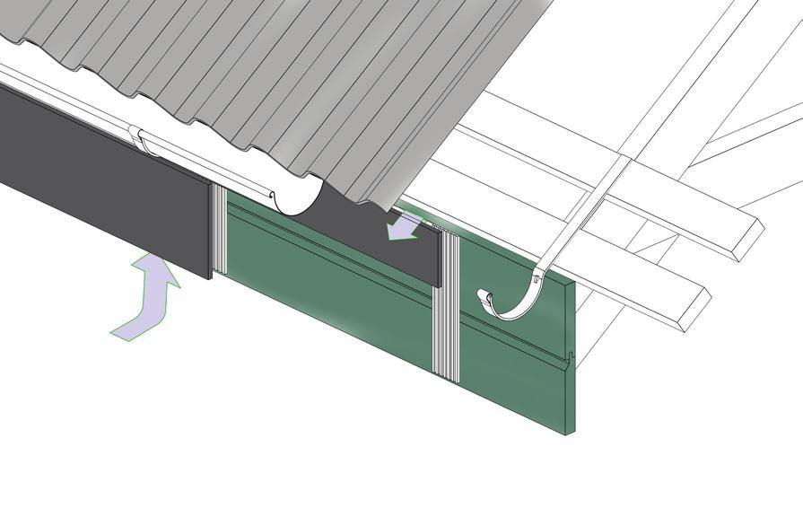 14. CEDRAL PANEL PÅ TAKFOTEN När Cedral Panel monteras på takfot med en höjd på