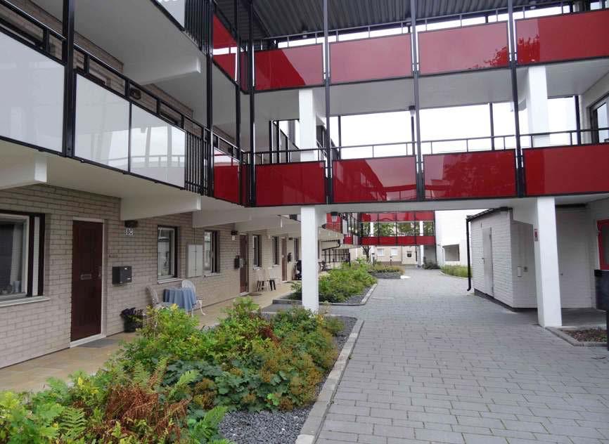 Gångvägar Asfaltering och plattläggning För att personer med funktionsnedsättning självständigt ska kunna använda parkering, uteplats, miljörum, tvättstuga, förråd och andra funktioner i