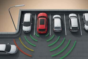 REAR TRAFFIC ALERT Denna assistent är en del av Blind Spot Detectsystemet och använder samma sensorer.