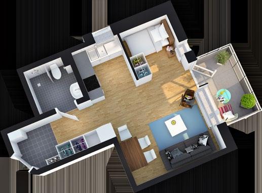 10 1 rum och kök 35 kvm Den totala bostadsytan är rummens yta samt innerväggar.