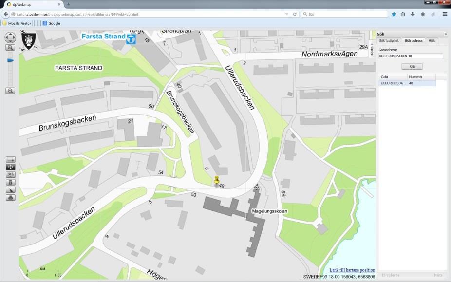 1. Ullerudsbacken 48, mindre markområde, plan gräsmatta, i anslutning till befintliga