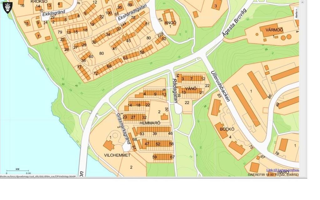 3. Ekshäradsgatan, skogsområdet mellan Ågesta Broväg
