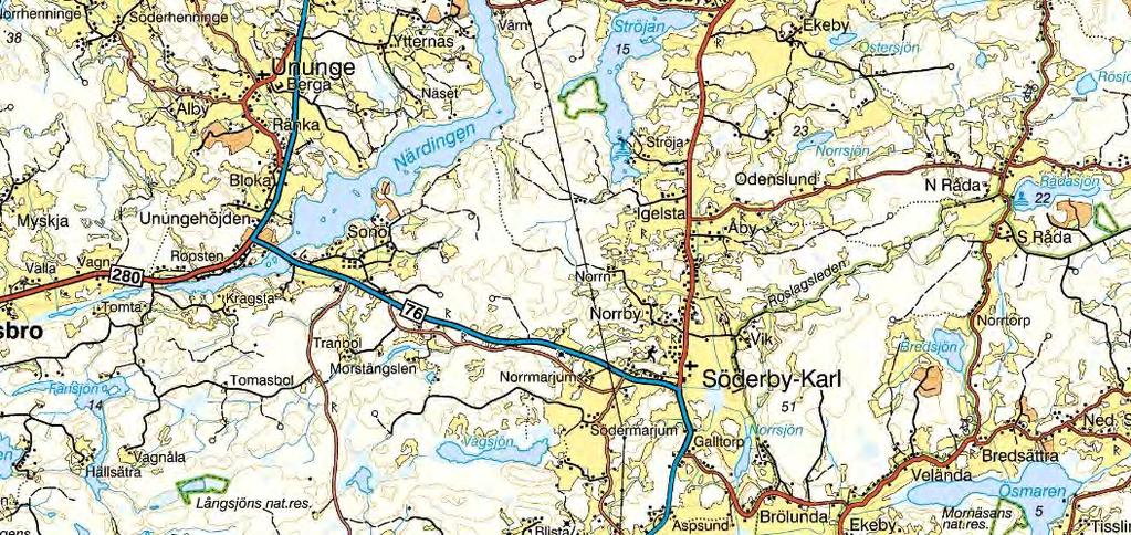Översiktskarta Broby naturreservat N