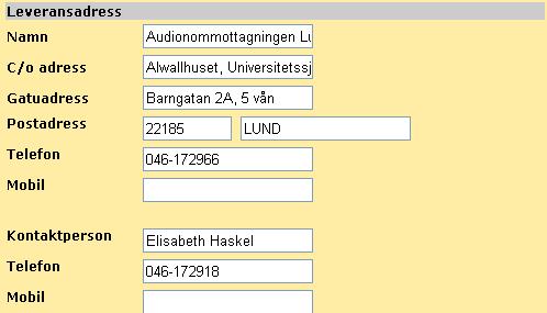 Beställs artikeln via lager 70 i Staffanstorp, kan du inte skapa och skriva ut inköpsordern!