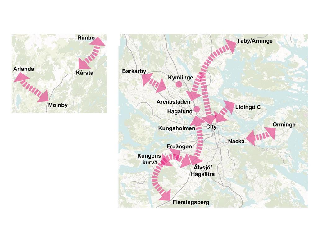 11 Sverigeförhandlingens första önskemål Fördjupad analys av: T-bana Älvsjö Fridhemsplan Roslagsbanan