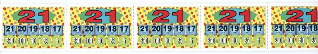 21-Lotter Antal lotter Art.