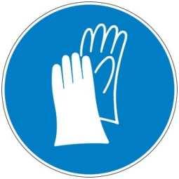 Piktogram för obligatorisk personlig skyddsutrustning (PPE) : Använd rena och välunderhållna personliga skyddsutrustningar Förvara de personliga skyddsutrustningarna på en ren plats, med lämpligt