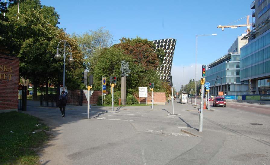 I Hagastaden är det endast den nya entrén vid Karolinska Institutet som bedöms påverka kulturmiljövärden.