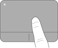 Navigera Flytta pekaren genom att dra ett finger i önskad riktning över Imagepad.