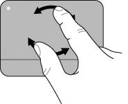 Rotera Med rotationsfunktionen kan du rotera objekt som exempelvis fotografier. Placera två fingrar isär på Imagepad och rotera sedan fingrarna i en båge.