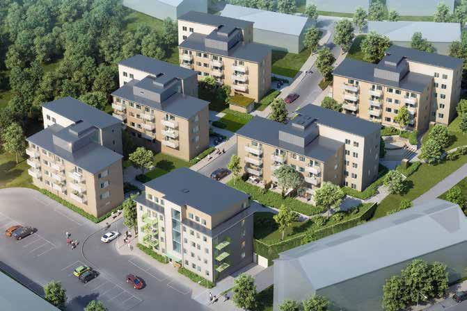 Hus Hus Hus Hus Hus Hus Bilden är en illustration och kan avvika från verkligheten. D Praktisk bostadsfakta Parkering Under delar av fastigheten finns ett parkeringsgarage.