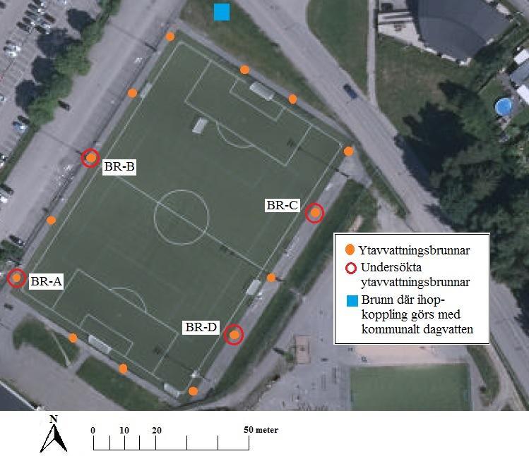 6.2. Brunnsäng IP Här låg tidigare en grusplan, men hösten år 2008 anlades istället konstgräs (figur 14).