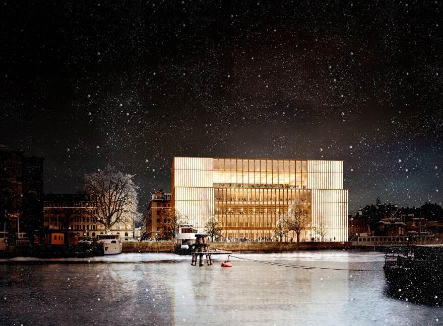 Utformningen Illustrationsplan för planområdet, med förslag på Nobel Centers placering. Illustration: Landskapslaget.
